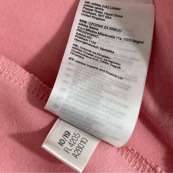 Adidas Pink Heathered Crewneck Sweatshirt with Thumbholes Size MEDIUM - Picture 8 of 9